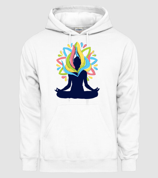 Energii Yoga Meditație model alb pe tricou