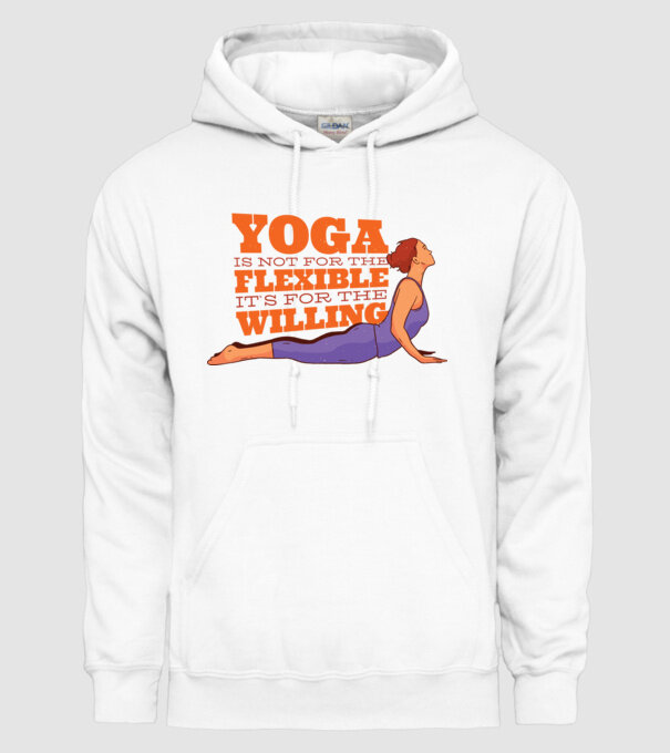yoga perseverență model alb pe tricou