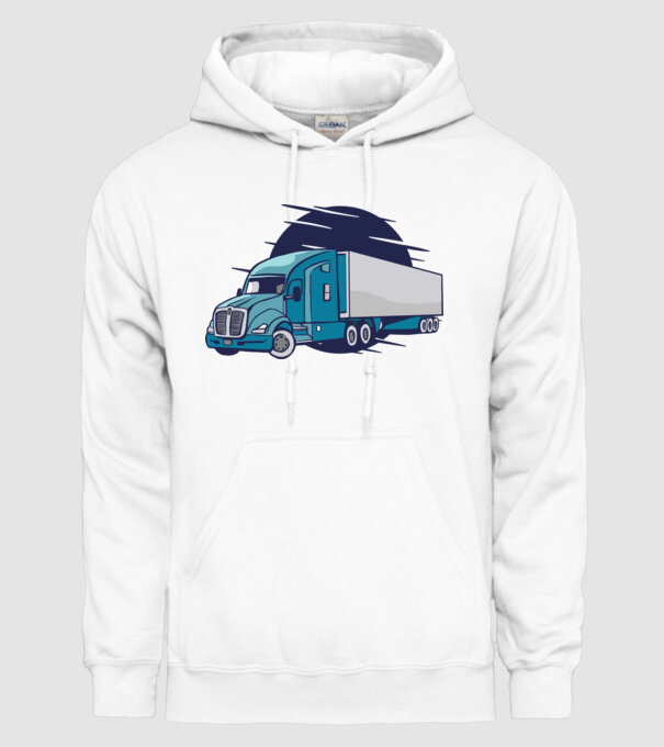 Tricou Șofer de camion model alb pe tricou