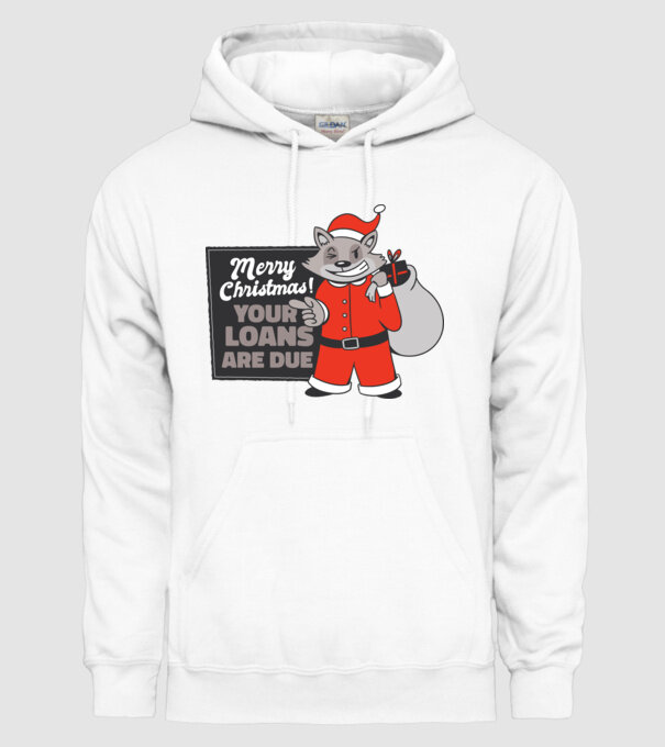 Raton de Crăciun model alb pe tricou