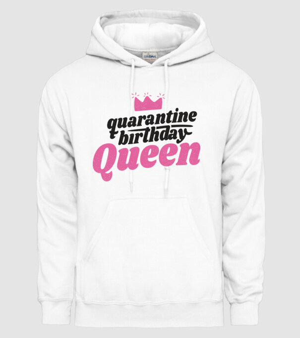 quarantine Queen model alb pe tricou