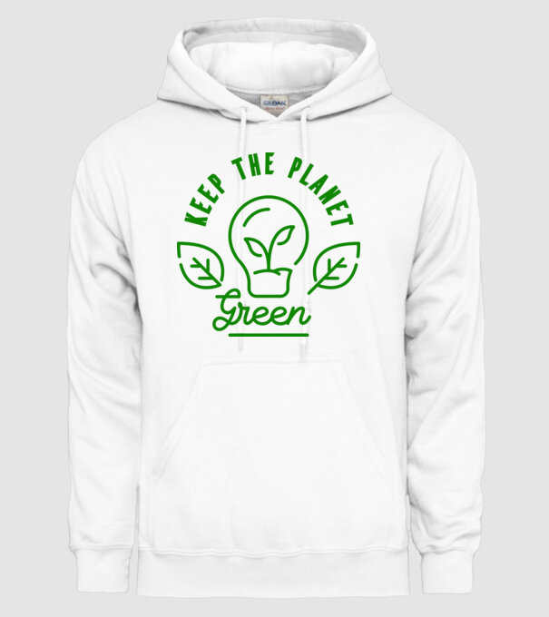 Keep The Planet Green - Ziua Pământului model alb pe tricou