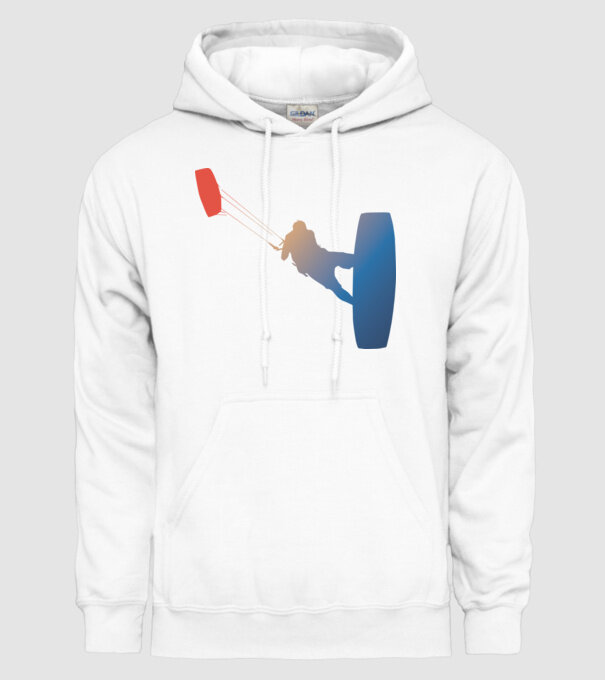 Kite Surfer model alb pe tricou