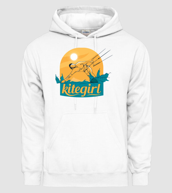 Tricou Kitegirl Kitesurf model alb pe tricou
