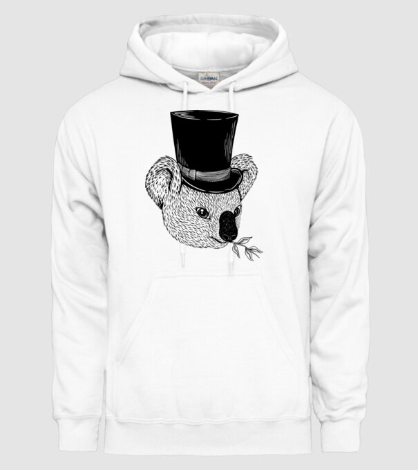 Cilindru Koala model alb pe tricou