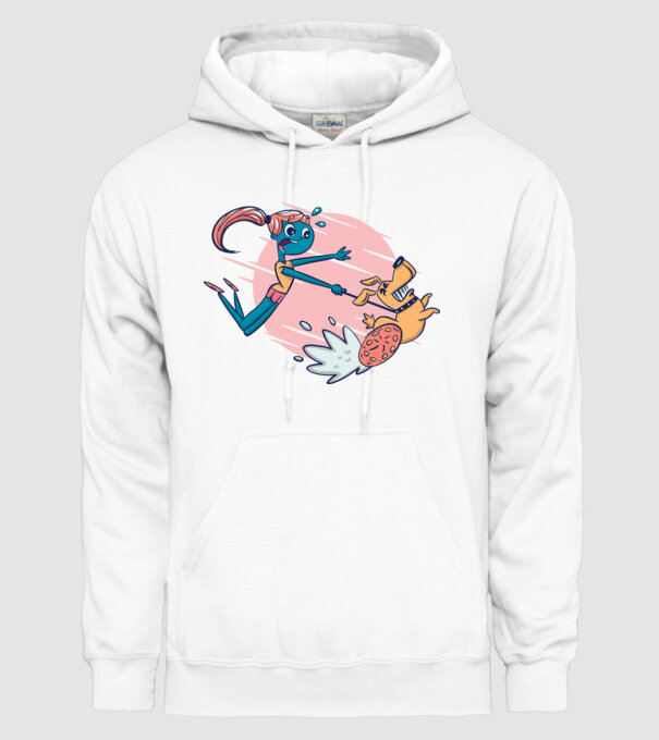 Plimbarea câinilor model alb pe tricou