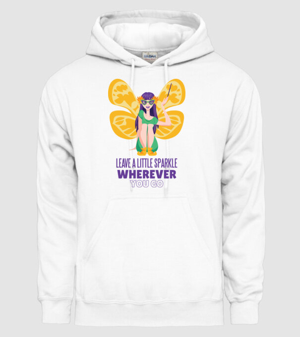 Leave a little sparkle wherever you go model alb pe tricou