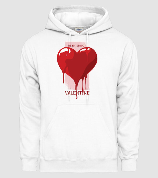 Fii dragostea mea - Be my bloody Valentine model alb pe tricou