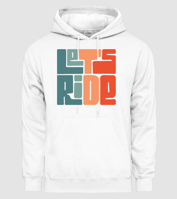 'Let''s Ride - Snowboard' model alb pe tricou