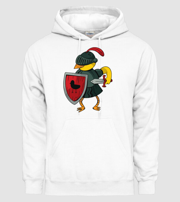 Cavaler Pasăre model alb pe tricou