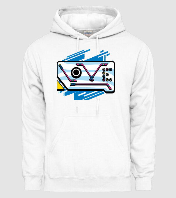 Love Hockey model alb pe tricou