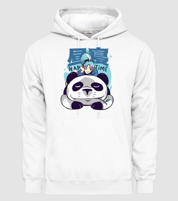 Anime Panda relaxare model alb pe tricou