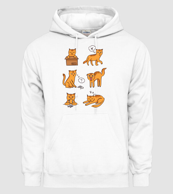 Caracteristici Pisică model alb pe tricou