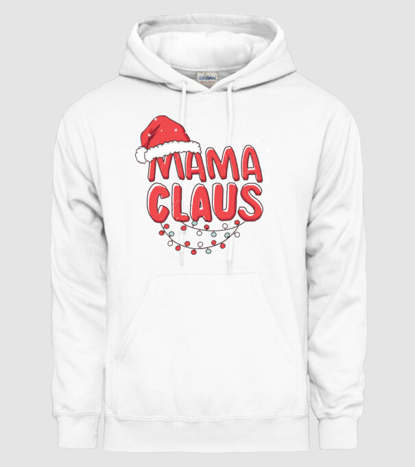 Mama Claus model alb pe tricou