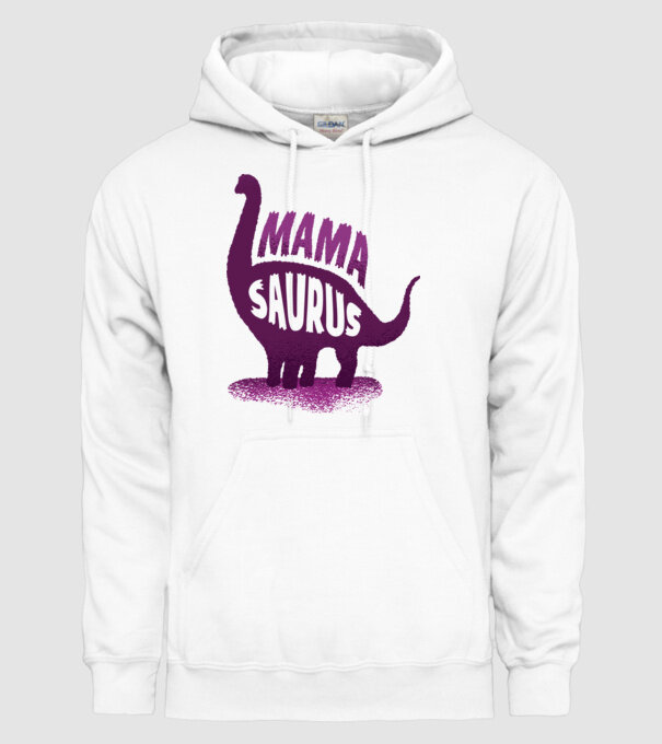 Mamasaurus model alb pe tricou