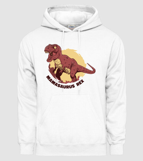 mamasaurus rex model alb pe tricou