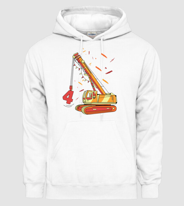 Prindere 4th Birthday model alb pe tricou