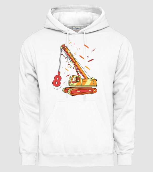 Prindere 8th Birthday model alb pe tricou