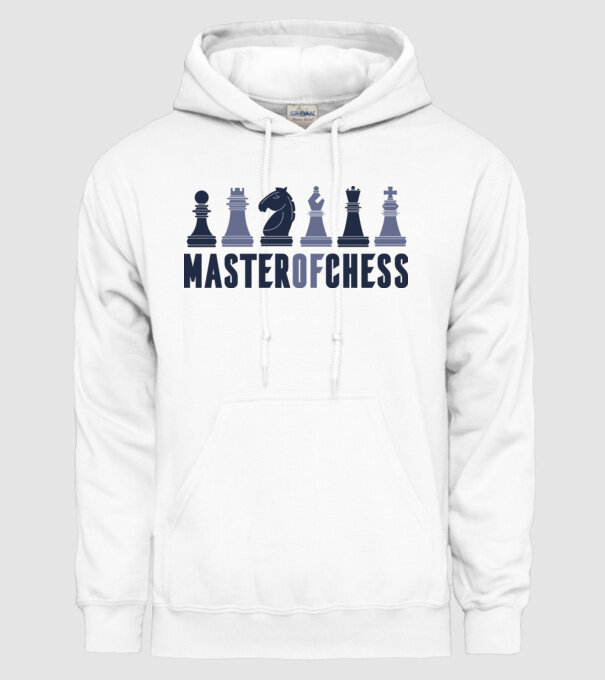 Master of Chess model alb pe tricou