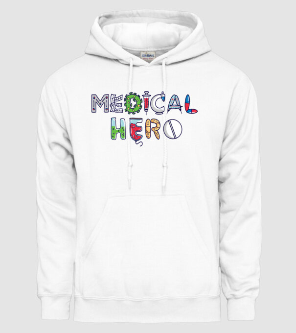 Medical Hero - Eroi de zi cu zi model alb pe tricou