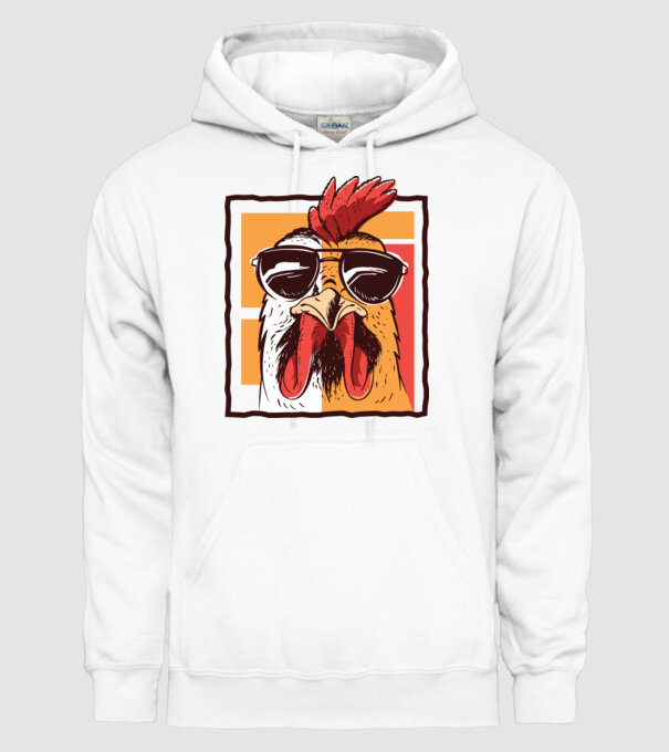 Pui cool model alb pe tricou