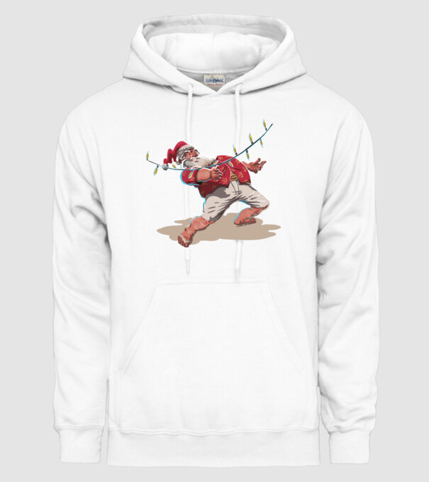 Limbo Moș Crăciun model alb pe tricou