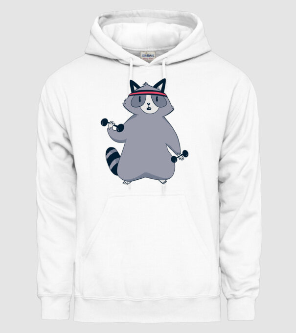 Raton antrenament model alb pe tricou