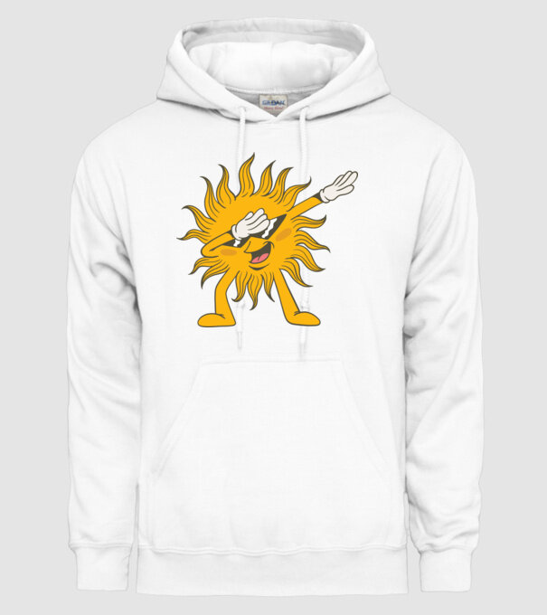 Soare DAB model alb pe tricou