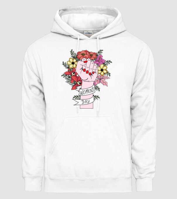 Ziua Internațională a Femeii 8 martie model alb pe tricou