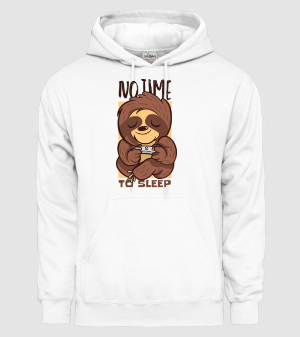 No time to sleep - Leneș drăguț model alb pe tricou