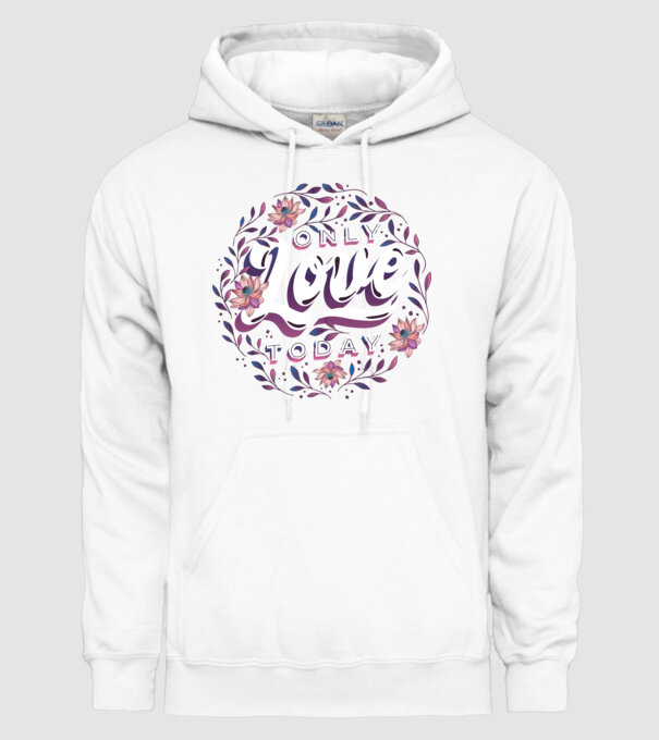 'Only Love Today tricou pentru Valentine''s Day' model alb pe tricou
