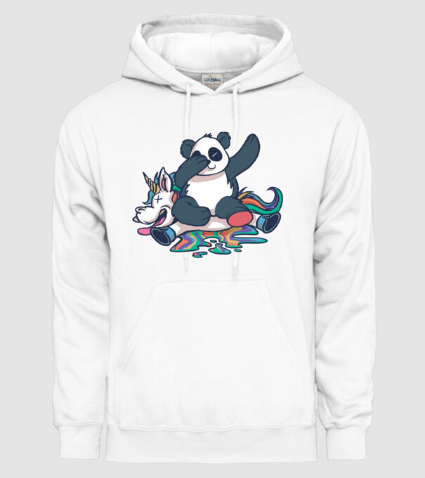 Panda DAB Unicorn model alb pe tricou