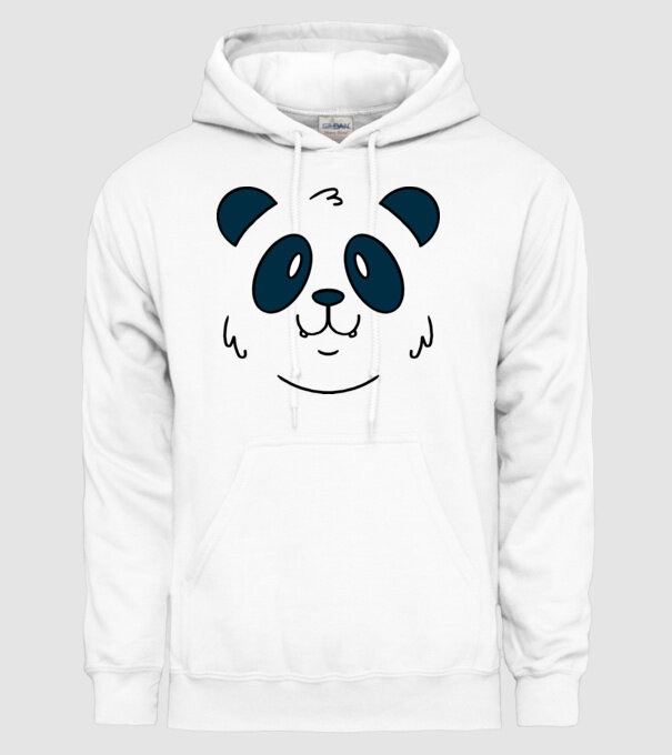 Cap de panda model alb pe tricou