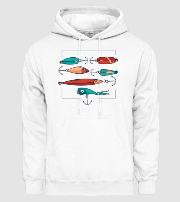 Pescuit la trena Momeli model alb pe tricou