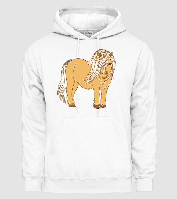 Ponei model alb pe tricou