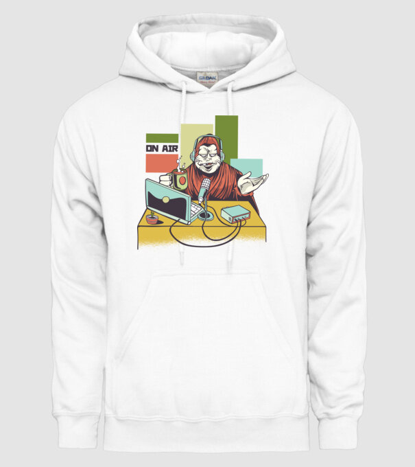 Yeti cu Radio model alb pe tricou