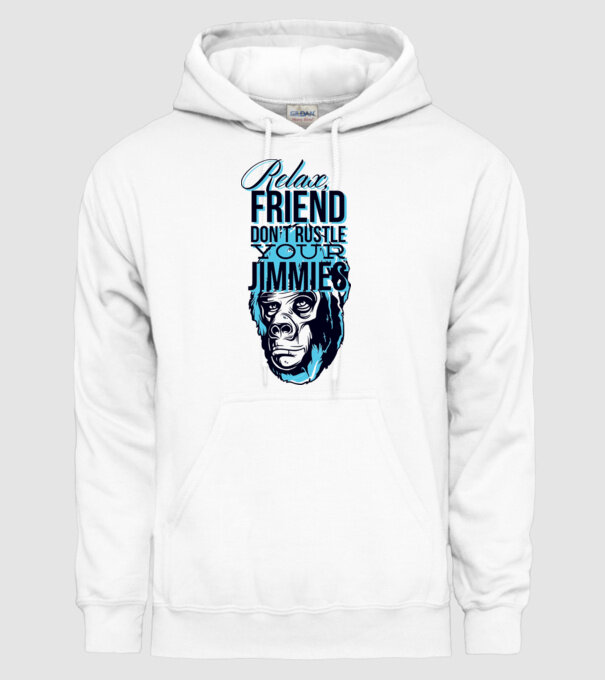 Relax Friend model alb pe tricou
