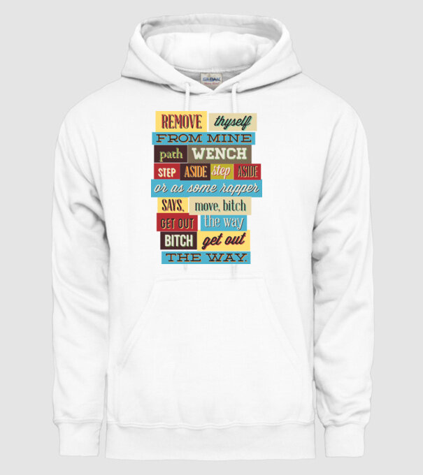 Remove thyself from mine path wench model alb pe tricou