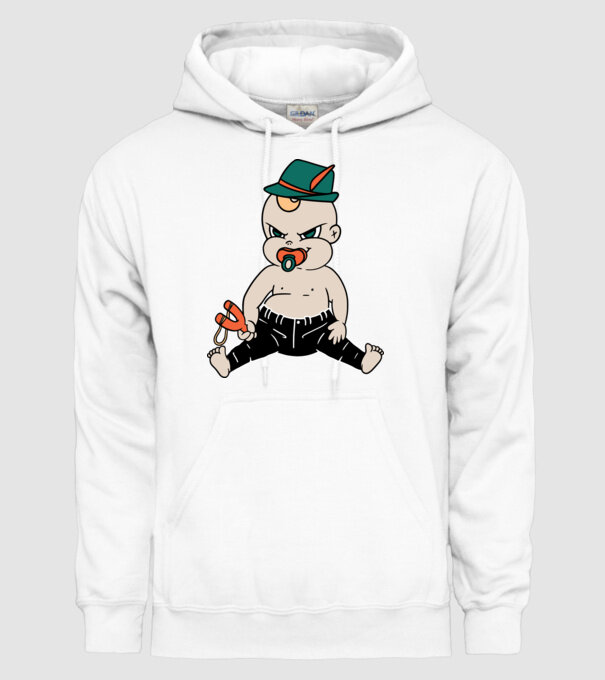 Bebe neastâmpărat model alb pe tricou