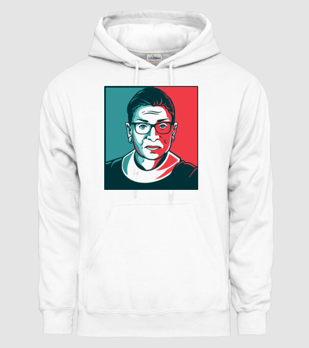 Ruth Bader Ginsburg model alb pe tricou