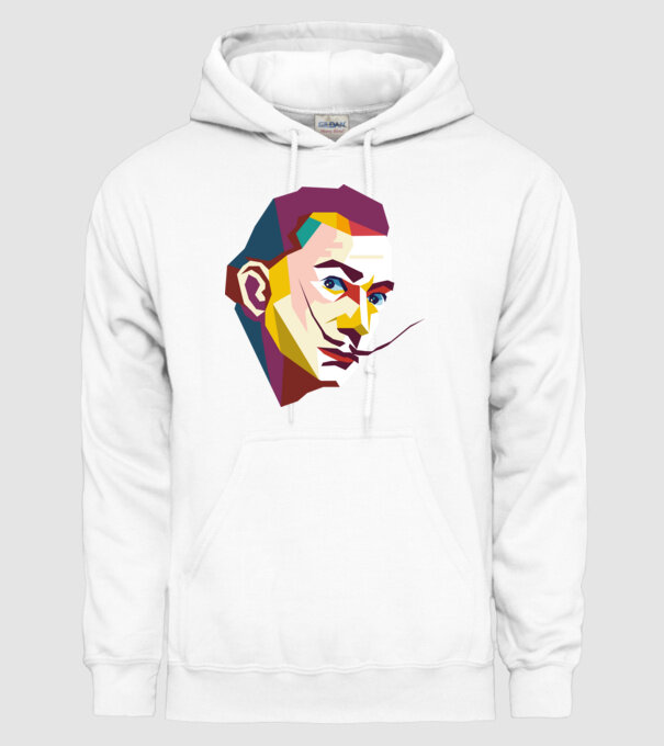 Salvador Dali abstract model alb pe tricou