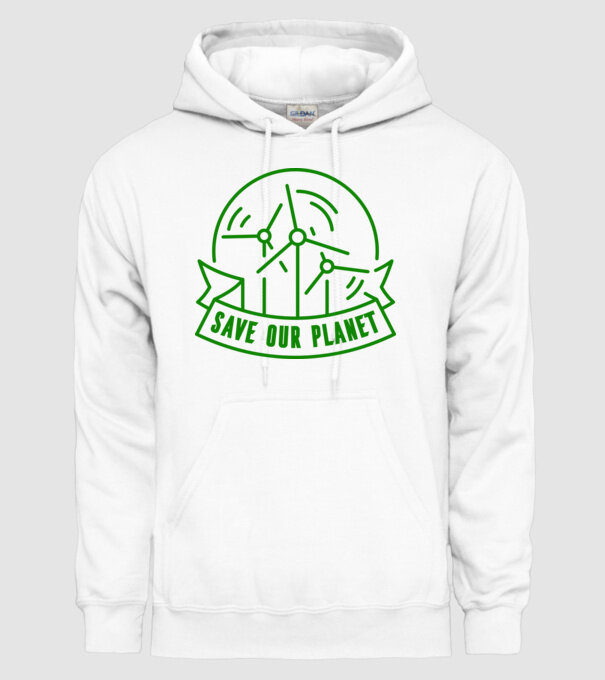 Save Our Planet - Ziua Pământului model alb pe tricou