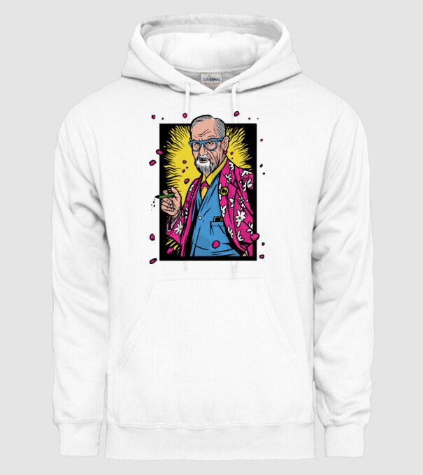 Sigmund Freud Filozof model alb pe tricou