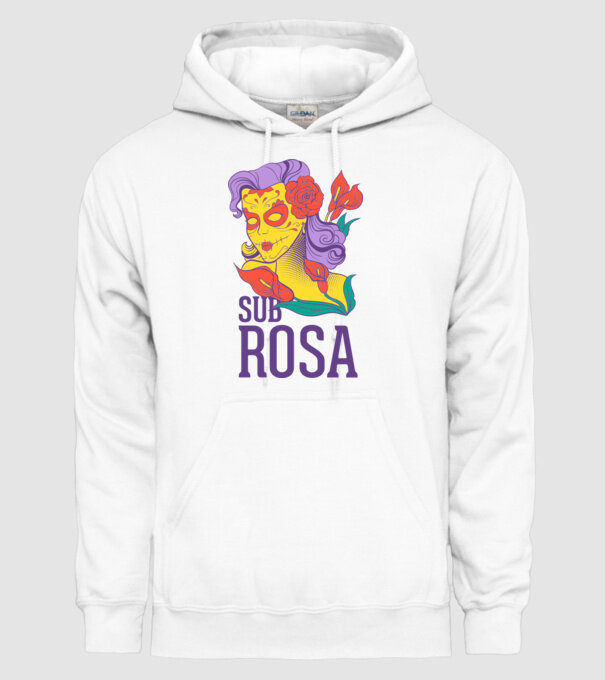 Sub Rosa model alb pe tricou