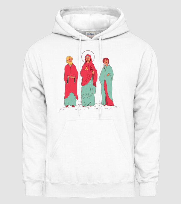 Sfinți model alb pe tricou