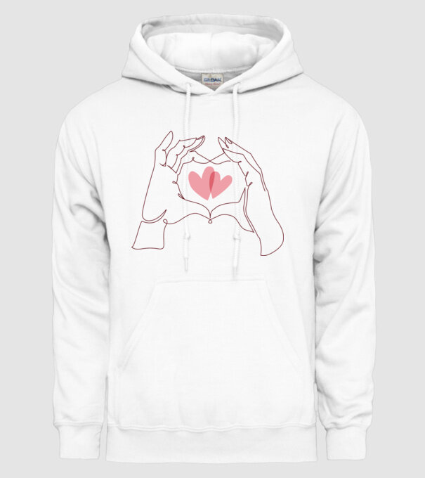 Dragoste Valentine inimă model alb pe tricou