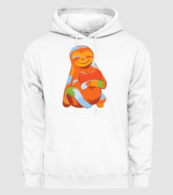 Leneș colorat model alb pe tricou