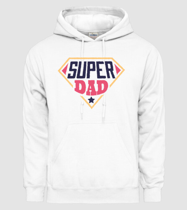 Super Tata model alb pe tricou
