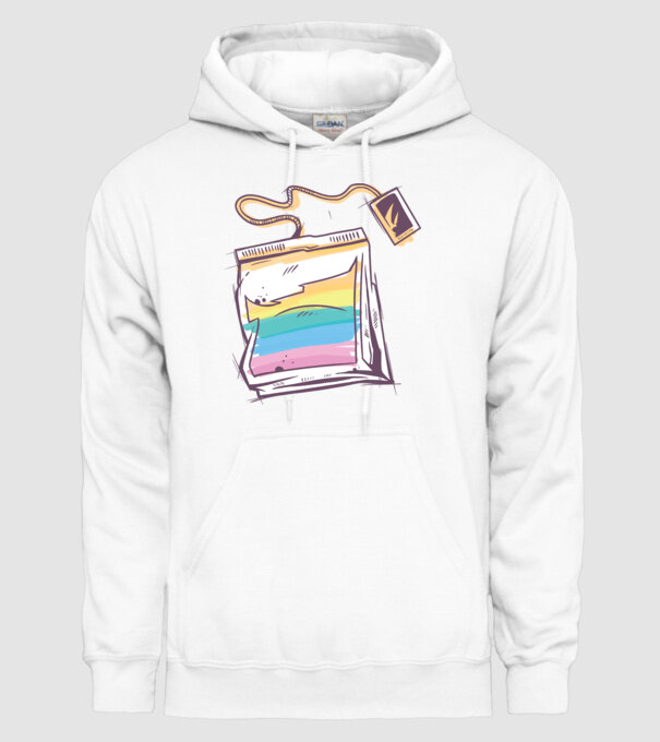 Filtru de ceai model alb pe tricou