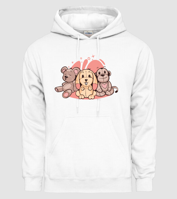 Animale Teddy model alb pe tricou